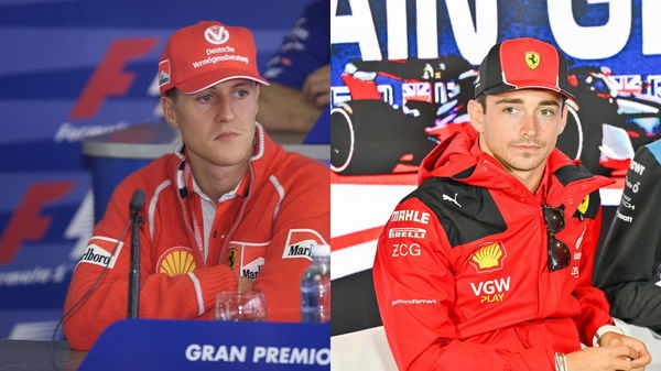 Michael Schumacher and Charles Leclerc