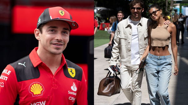 Charles Leclerc, Pierre Gasly and Kika Gomes