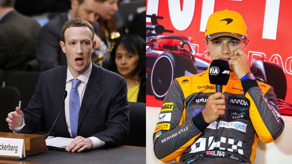 Lando Norris and Mark Zuckerberg