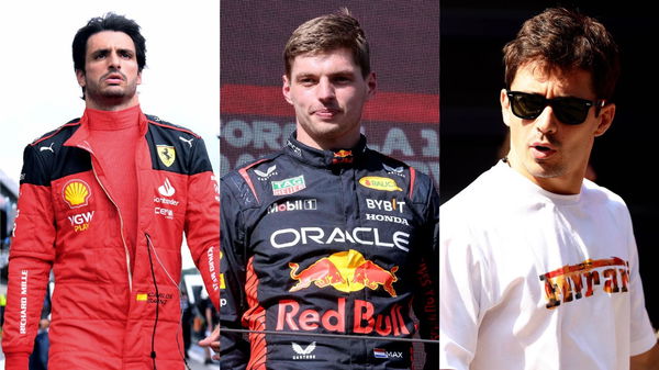 Carlos Sainz, Max Verstappen and Charles Leclerc