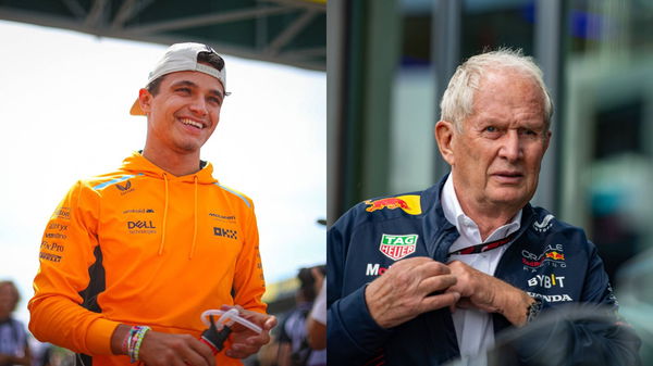 Lando Norris and Helmut Marko