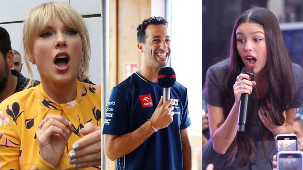 Taylor Swift, Daniel Ricciardo and Olivia Rodrigo