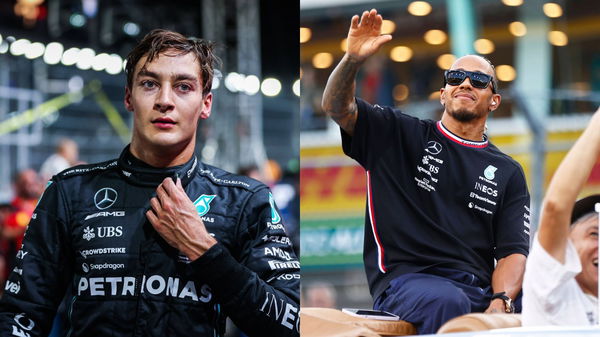 George Russell and Lewis Hamilton