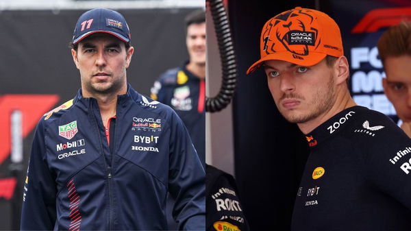 Sergio Perez and Max Verstappen