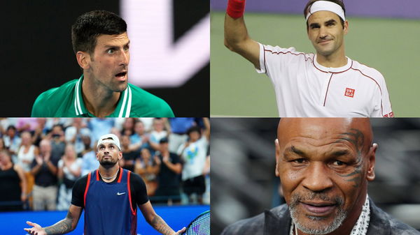 Novak Djokovic, Roger Federer, Nick Kyrgios and Mike Tyson