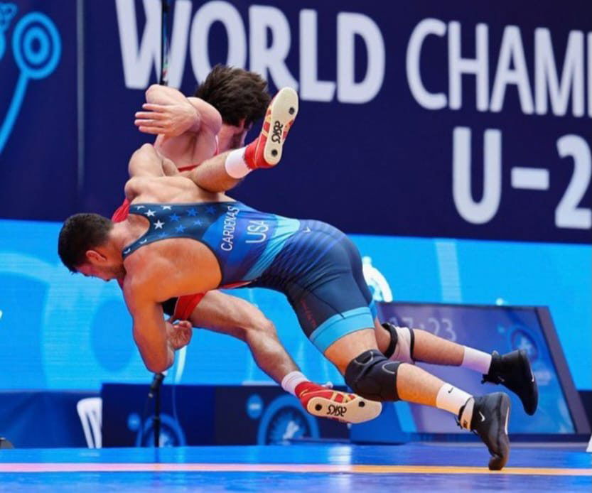 Cornell’s Wrestling Captain Vito Arujau Raises the Roof as Teammate