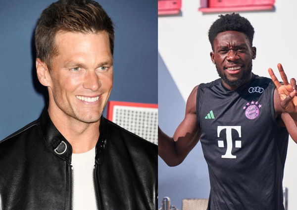 Tom Brady and Alphonso Davies