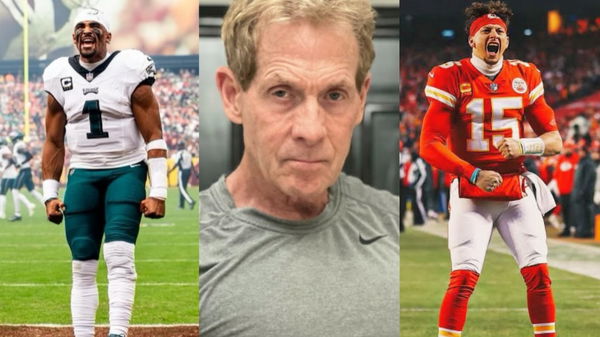 Jalen Hurts, Skip Bayless, Patrick Mahomes