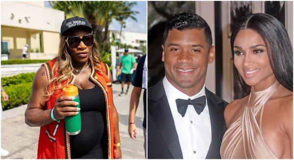 Serena Williams, Ciara Wilson and Russell Wilson