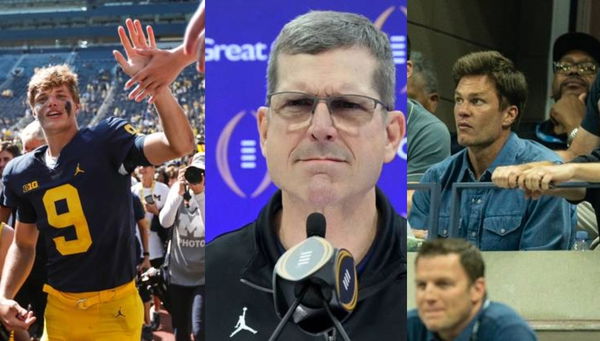 JJ McCarthy, Jim Harbaugh &#038; Tom Brady