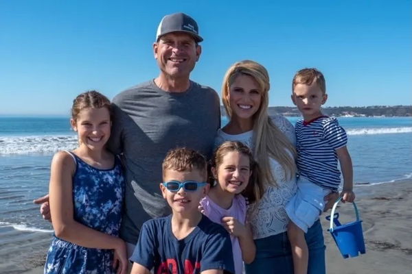 Jim Harbaugh with family