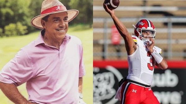 Nick Saban and Taulia Tagovailoa