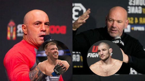 Joe Rogan. Dana White. Dricus Du Plessis, Sean Strickland