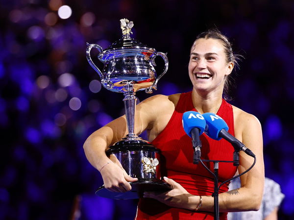 Aryna Sabalenka Australian Open 2024 trophy