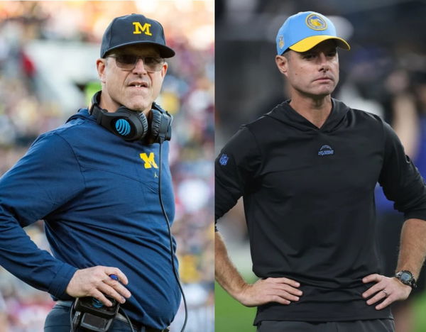 Jim Harbaugh and Brandon Staley