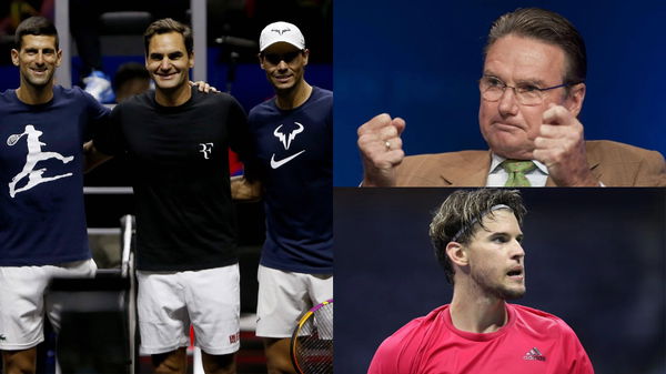 Roger Federer, Rafael Nadal, Novak Djokovic, Dominic Thiem, Jimmy Connors