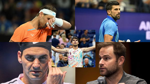 Roger Federer, Rafael Nadal, Novak Djokovic, Carlos Alcaraz, Andy Roddick