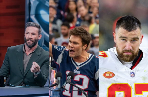 Julian Edelman, Tom Brady and Travis Kelce