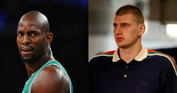 Kevin Garnett and Nikola Jokic