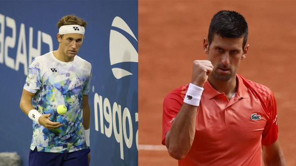 Novak Djokovic and Casper Ruud