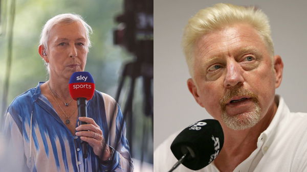 Martina Navratilova and Boris Becker