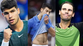 Carlos Alcaraz, Novak Djokovic, Rafael Nadal