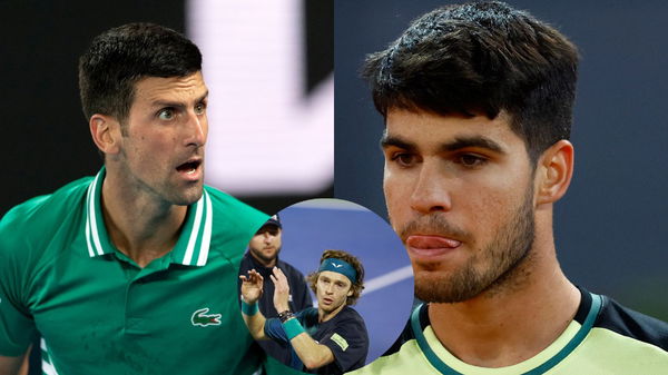 Novak Djokovic, Carlos Alcaraz, Andrey Rublev