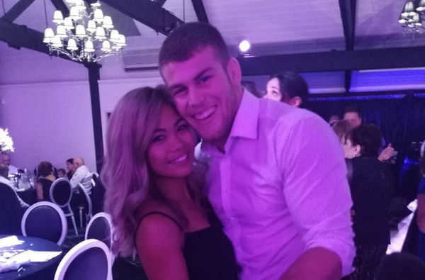 Jake Matthews with his wife