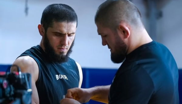 Islam Makhachev and Khabib Nurmagomedov