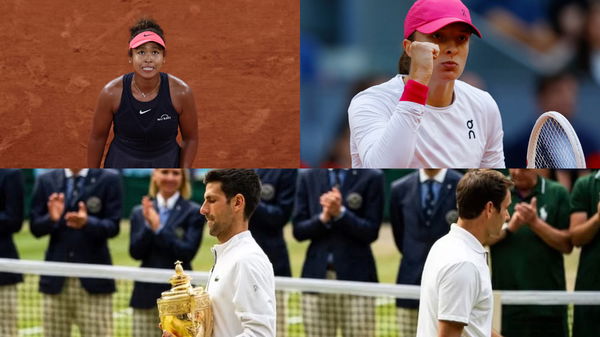 Naomi Osaka, Iga Swiatek, Novak Djokovic, Roger Federer