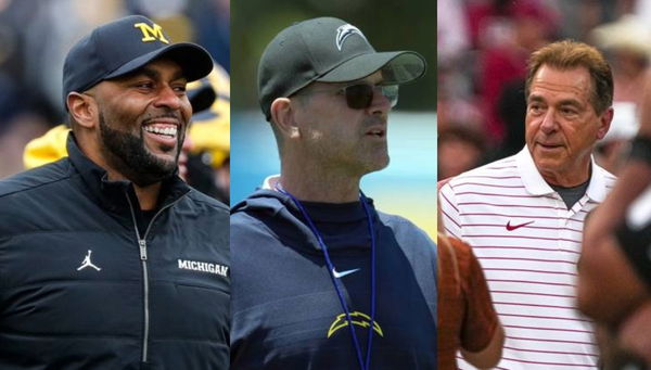 Sherrone Moore Jim Harbaugh Nick Saban