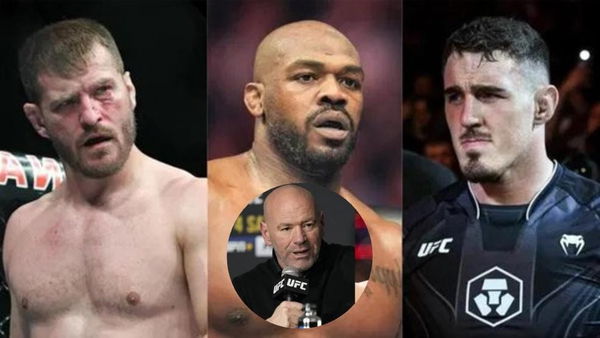 Stpie Miocic/ Tom Aspinall/ Jon Jones/ Dana White