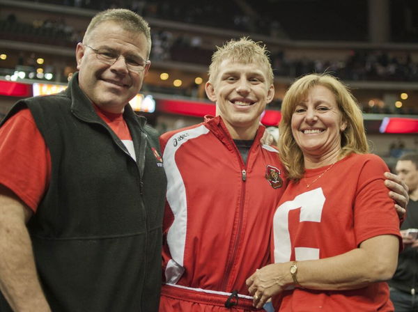 Kyle Dake with parents.