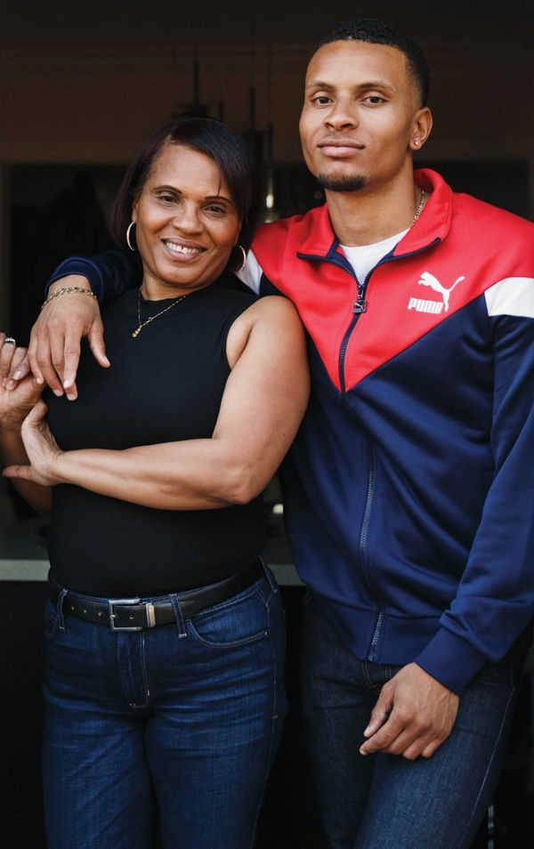 Andre DeGrasse and mother