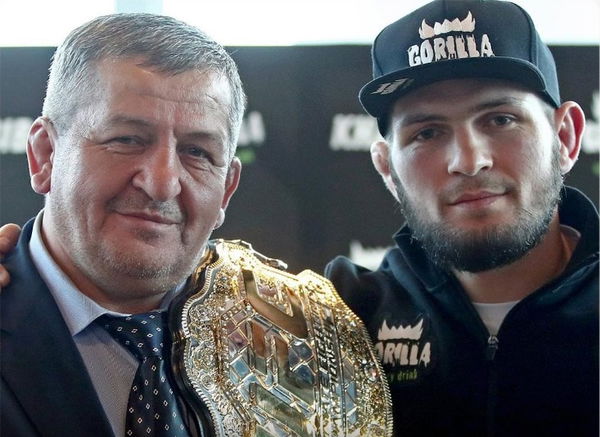 Khabib Nurmagomedov with his father