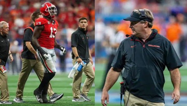 Kirby Smart and Mykel Williams