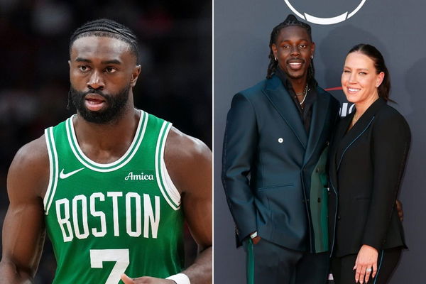 Jaylen Brown, Jrue Holiday, and Lauren Holiday