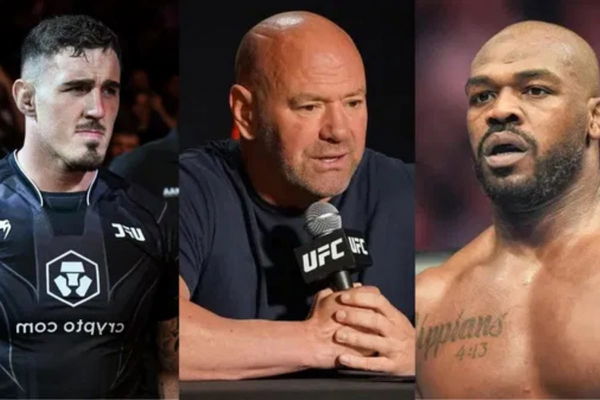 Dana White; Jon Jones; Tom Aspinall