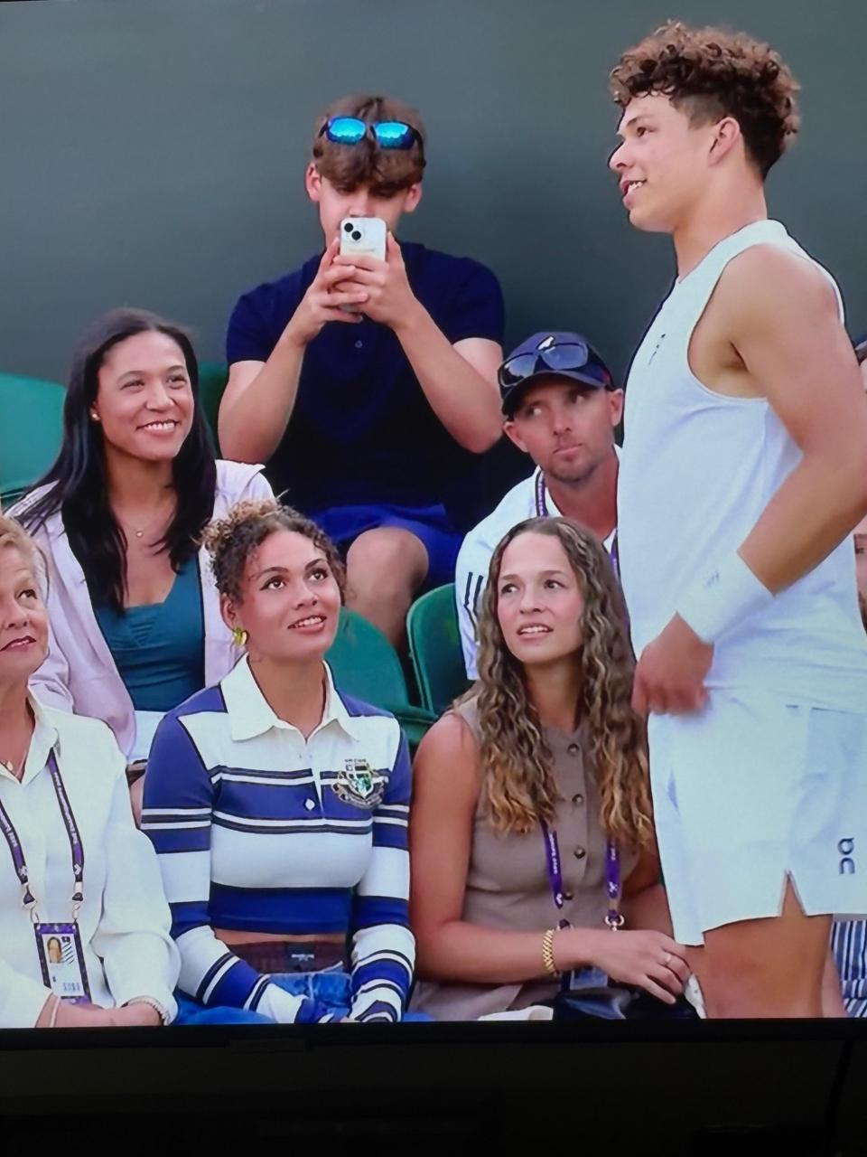 Trinity Rodman Watches Ben Shelton at Wimbledon
