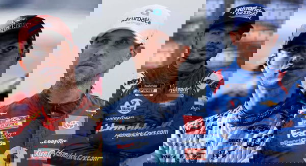 Joey Logano denny Hamlin kyle larson