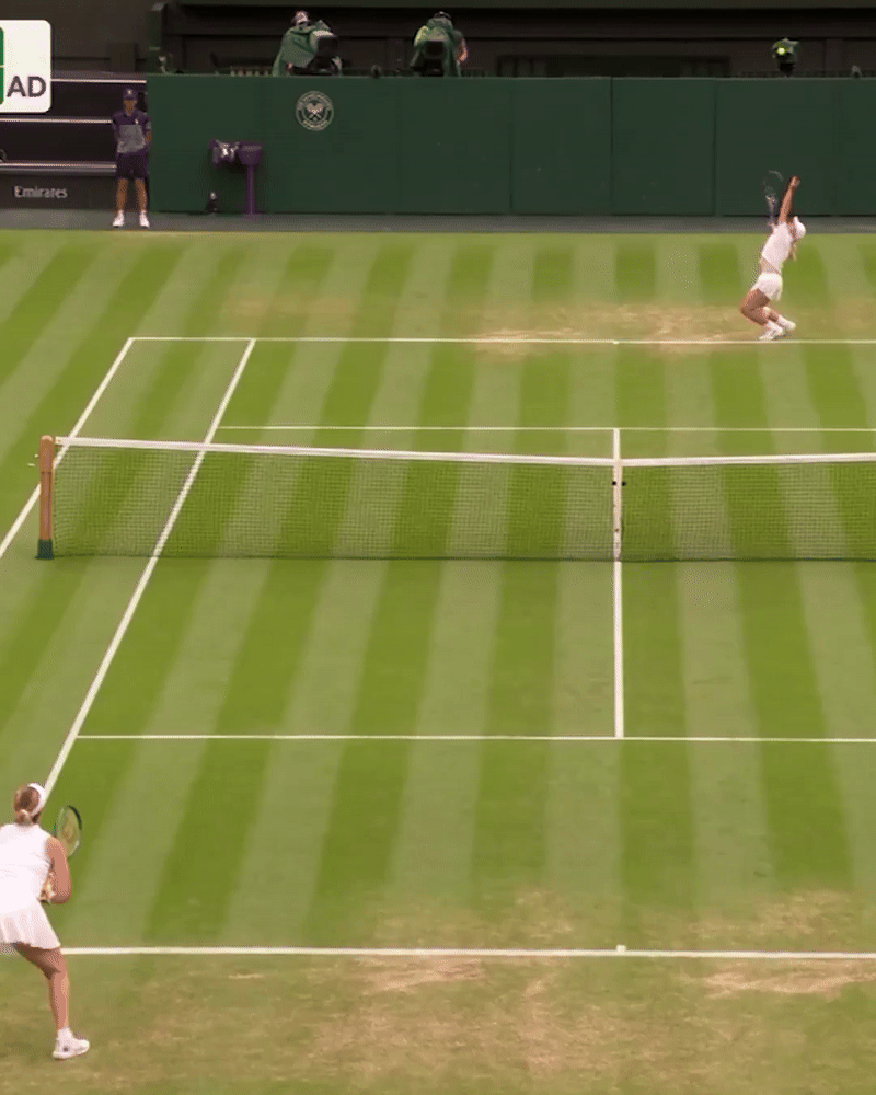 Iga Swiatek and Danielle Collins at Wimbledon