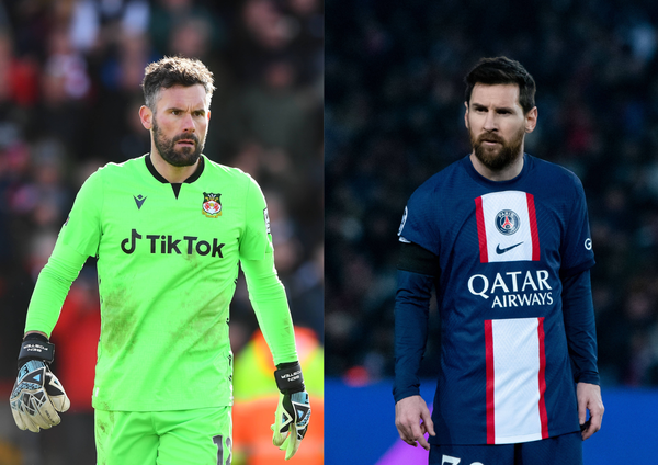 Ben Foster and Lionel Messi