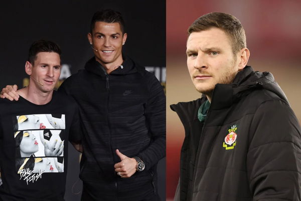 Wrexham star Paul Mullin alongside Lionel Messi and Cristiano Ronaldo