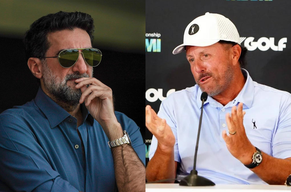 Yasir Al-Rumayyan and Phil Mickelson