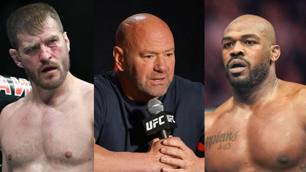 Stipe Miocic; Dana White; Jon Jones