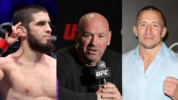 Islam Makhachev; Dana White; Georges St-Pierre