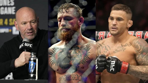 Dana White; Conor McGregor; Dustin Poirier