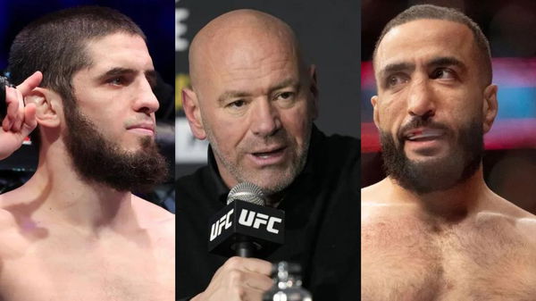 Islam Makhachev; Dana White; Belal Muhammad