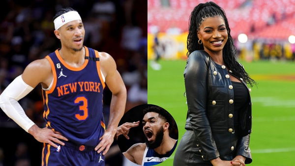 Taylor Rooks, Josh Hart, Karl-Anthony Towns