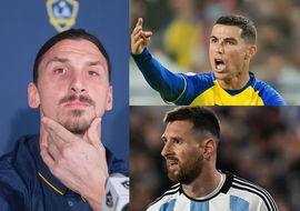 Zlatan Ibrahimovic Cristiano Ronaldo and Lionel Messi